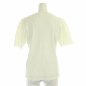 PLEATS PLEASE ISSEY MIYAKE イッセイミヤケ 半袖 カットソー フリンジ プルオーバー 3 オフホワイト