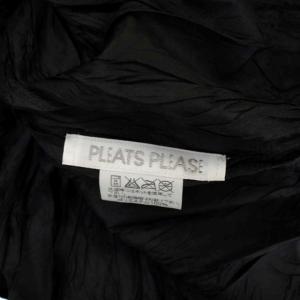 PLEATS PLEASE ISSEY MIYAKE イッセイミヤケ ISSEY MIYAKE ブラウス カットソー 長袖 プルオーバー シワ加工 デザインハイネック 3 黒 ブラック
