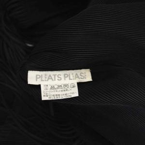 PLEATS PLEASE ISSEY MIYAKE イッセイミヤケ ISSEY MIYAKE ノースリーブカットソー プルオーバー フリンジ ハイネック 4 黒 ブラック