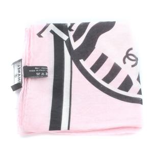 CHANEL ココマーク ハンカチ スカーフ ピンク 黒 ブラック