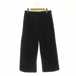 MHL. 20AW WASHED COTTON DRILL ワイドパンツ ボタンフライ 1 黒 ブラック