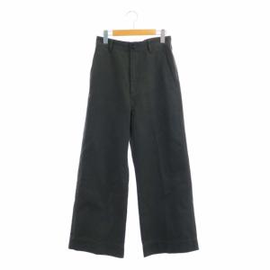 22AW BRUSHED COTTON DRILL コットン トラウザーズパンツ ワイド ハイウエスト 2 ダークカーキ