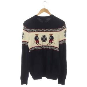 POLO RALPH LAUREN 長袖ニット セーター 大きいサイズ XL/TG 紺 赤 アイボリー ネイビー レッド