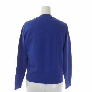 ANAYI コットンシルク アンサンブルニット カーディガン 長袖 前開き カットソー 半袖 プルオーバー 36 青 ブルー