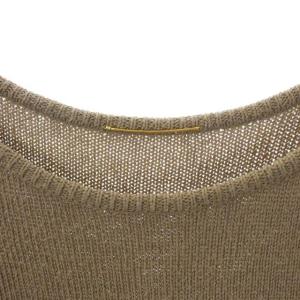 Deuxieme Classe cherish ニット シルク カットソー 半袖 プルオーバー ラウンドネック グレージュ