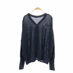 IENA 23SS テープヤーン 2WAY Vネックカーディガン 長袖 リネン混 チャコールグレー