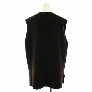 BEAUTY&YOUTH UNITED ARROWS ポリエステルブレンド Vネック ポケットベスト ニット 茶 ダークブラウン