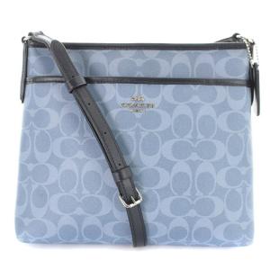 シグネチャー ショルダーバッグ ロゴ 水色 ブルー 紺 ネイビー 29210