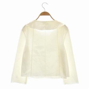 CHANEL ヴィンテージ 袖ココマーク カラーデザインジャケット 40 オフホワイト P13350V07529