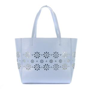 kate spade new york トートバッグ フラワーパンチング レザー 水色