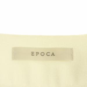 EPOCA ロングガウンカーディガン 長袖 金ボタン 40 白 ホワイト