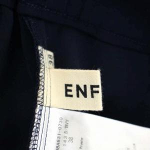 ENFOLD ライトツイルゴムジョッパーズパンツ テーパード タック イージー 38 紺 ネイビー