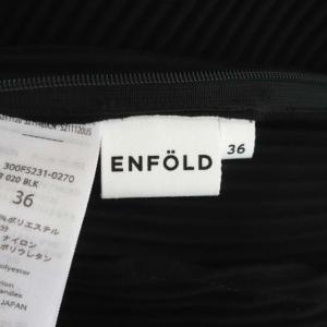 ENFOLD 22SS PLEATS センタープレスパンツ プリーツ スリット 36 黒 ブラック