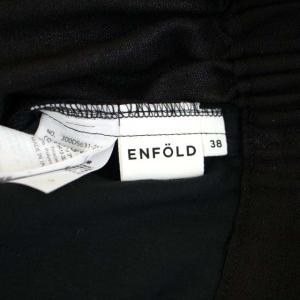 ENFOLD 20SS リネンライク ゴムジョッパーズパンツ 38 黒 ブラック