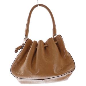 kate spade new york ハンドバッグ ロゴ レザー 茶色 ブラウン