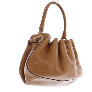 kate spade new york ハンドバッグ ロゴ レザー 茶色 ブラウン