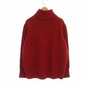 UNITED ARROWS バイアスタートルネックニット セーター 長袖 プルオーバー 赤 レッド