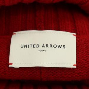 UNITED ARROWS バイアスタートルネックニット セーター 長袖 プルオーバー 赤 レッド