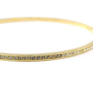 SWAROVSKI ラインストーンタイニーバングルブレスレットM ゴールド色