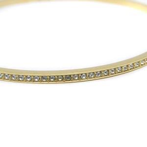 SWAROVSKI ラインストーンタイニーバングルブレスレットM ゴールド色