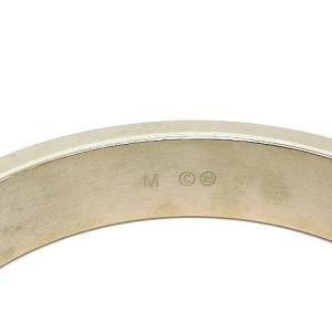 SWAROVSKI ラインストーンワイドバングルブレスレット M ゴールド色