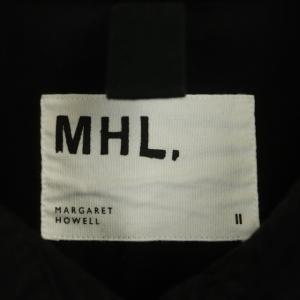 MHL. 22SS BLACK WARP COTTON DENIM シャツ 長袖 2 黒 ブラック