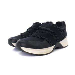 ANTEPRIMA スリッポン スニーカー フリルモチーフ 23.5cm 黒 ブラック