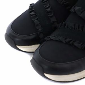 ANTEPRIMA スリッポン スニーカー フリルモチーフ 23.5cm 黒 ブラック