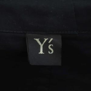 Y's ヨウジヤマモト YOHJI YAMAMOTO シアーシャツ オーバーサイズ 七分袖 デザインカラー 胸ポケット 1 黒 ブラック