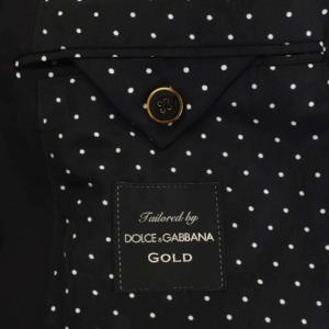 DOLCE&GABBANA シングル テーラードジャケット 総裏地 2B 48 黒 ブラック