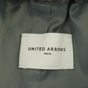 UNITED ARROWS ウール混イージーワイドパンツ テーパード ドロスト 36 グレー