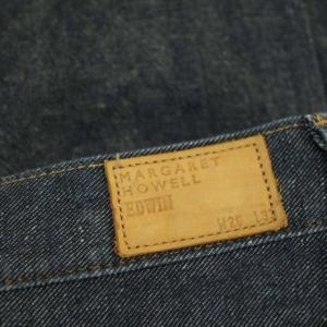 MARGARET HOWELL エドウィン EDWIN シンチバック ボタンフライ デニムパンツ ジーンズ 26×33 青 ブルー