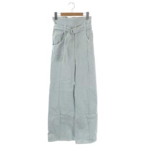 22SS ベルデッドストレートデニム パンツ ベルト付き 34 ライトブルー