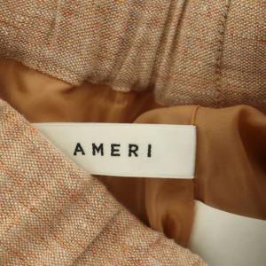 Ameri VINTAGE 22SS RUSTIC LINEN PANTS ラスティックリネンパンツ ワイド タック センタープレス M オレンジ