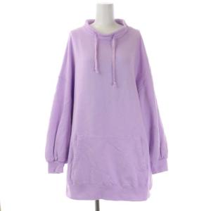 22AW UpcycleLino 裏毛 モックネックプルオーバー スウェット トレーナー 長袖 F 薄紫 ラベンダー