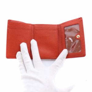 FURLA バビロン トリフォールド三つ折り財布 Wホック レザー 赤 レッド 894700