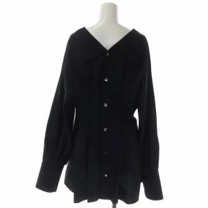 CLANE 21SS OFF SHOULDER TUCK BLOUSE オフショルダーブラウス シャツ 長袖 バックボタン タック 2
