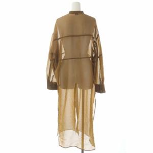 CLANE 22SS SWITCH DESIGN LONG SHEER SHIRT スウィッチデザイン ロングシアーシャツ ノーカラー