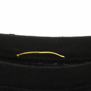 Deuxieme Classe 22SS loose Tシャツ カットソー 七分袖 ダメージ加工 プルオーバー 黒 ブラック