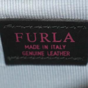 FURLA クロスボディバッグ ショルダーバッグ ワンショルダー 斜め掛け フラップ チェーン レザー 水色 ブルー