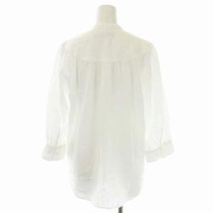 POLO RALPH LAUREN リネンプルオーバーブラウス 七分袖 0 白 ホワイト