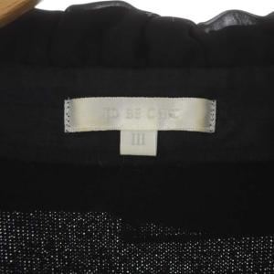 TO BE CHIC フリルニット カットソー 長袖 プルオーバー 3 黒 ブラック