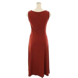 SYBILLA ノースリーブ ワンピース ロング スクエアネック M テラコッタ