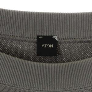 ATON スウェット トレーナー 長袖 ラグランスリーブ 裏パイル 00 グレー