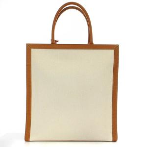 CELINE ヴァーティカル カバ トートバッグ ナチュラル×タン 生成り キャメル 190402BNZ.02NT