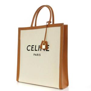 CELINE ヴァーティカル カバ トートバッグ ナチュラル×タン 生成り キャメル 190402BNZ.02NT