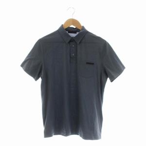 ポロシャツ 半袖 プルオーバー コットン M グレー