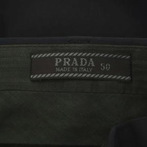 PRADA テーパードパンツ スリム ジッパーフライ 50 濃紺 ダークネイビー