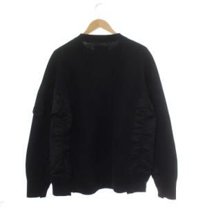 sacai 19AW Sponge Sweat MA-1 Pullover ドッキング 長袖 3 ブラック