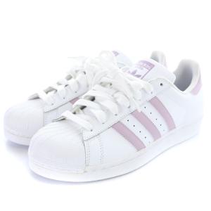adidas SUPERSTAR スーパースター スニーカー ロゴ レザー 26cm 白 ホワイト ピンク DB3347